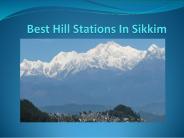 Best Hill Stations In Sikkim