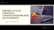 Importance of Choosing CodeIgniter For Web Development