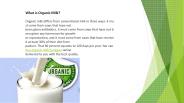 About organic milk