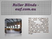 Roller Blinds - ewf.com.au