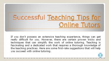 Successful Teaching Tips for Online Tutors_Mentoak