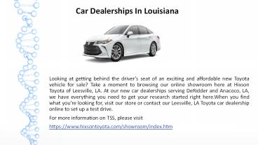Car Dealerships In Louisiana