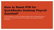How to change my PIN number for my QuickBooks Payroll Service?