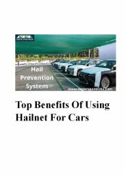 Top Benefits Of Using Hailnet For Cars