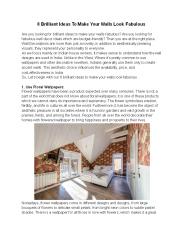 8 Brilliant Ideas To Make Your Walls Look Fabulous