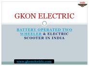 Battery operated two wheeler & electric scooter in India (1)