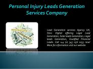Personal Injury Leads Generation Services Company