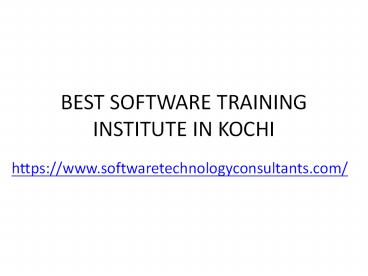 best software training institute in kochi
