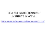 best software training institute in kochi
