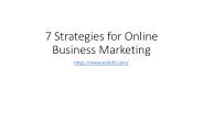 Strategies for Online Business Marketing