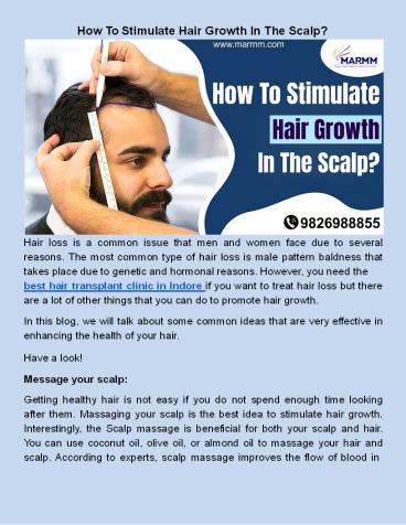 ​How To Stimulate Hair Growth In The Scalp?