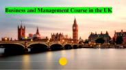 Business and Management Course in the UK