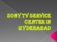 Sony TV Service Center in Hyderabad
