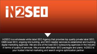 Private Label SEO Services - In2SEO