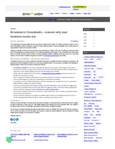 Ecommerce Consultants – reasons why your business needs one