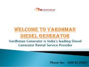 Commercial Generator on Rent in Delhi