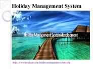 Holiday Management System