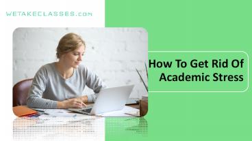 Stress Management Tips For Online Students