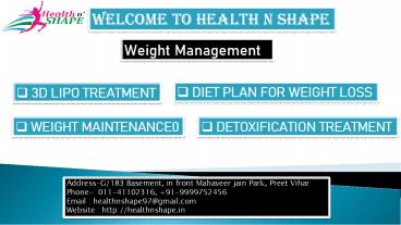 Cryo lipolysis Treatment in Preet Vihar, Delhi