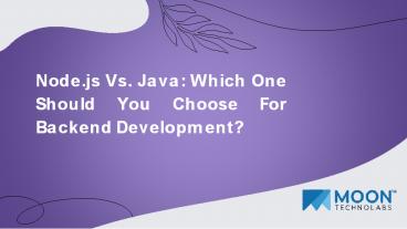 Node.js Vs. Java