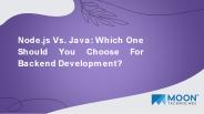 Node.js Vs. Java