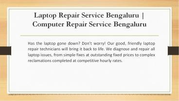laptop repair service bengaluru