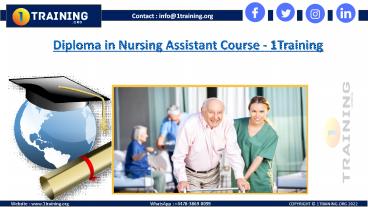Best Diploma in Nursing Assistant 2022 | Nursing Care