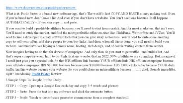 Profit Paster Review