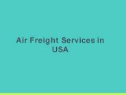 Air Freight Services in USA
