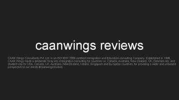 Caan Wings Reviews | File a Complaint