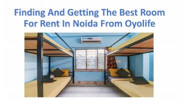 Get The Best Room For Rent In Noida