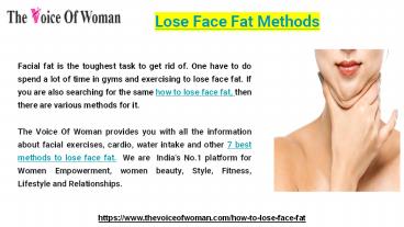 Lose Face Fat Methods