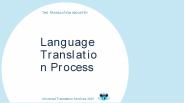 Language Translation Process