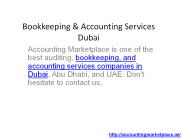Bookkeeping and accounting firms in Dubai