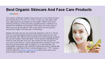 Best Organic Skincare And Face Care Products