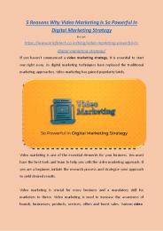 5 Reasons Why Video Marketing Is So Powerful In Digital Marketing Strategy