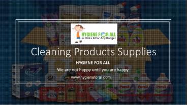Cleaning Products Supplies​