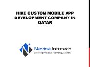 Hire Custom Mobile App Development Company in Qatar