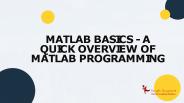 Introduction to Matlab | Brief Overview of Matlab Programming