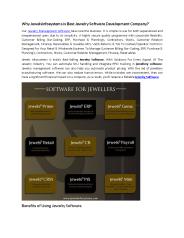 Why Jewelsinfosystems Is Best Jewelry Software Company?
