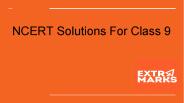 NCERT Solutions For Class 9 (2)