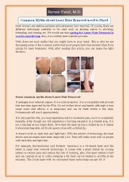 Common Myths about Laser Hair Removal need to Fixed
