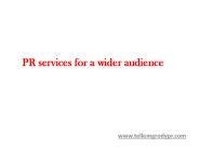 PR services for a wider audience (1)
