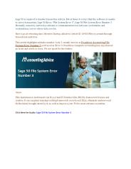 Sage 50 File System Error Number 3