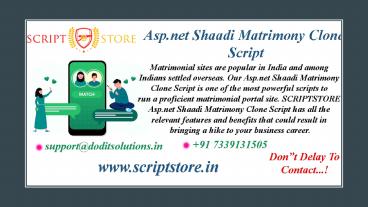 Asp.net Shaadi Matrimony Clone System