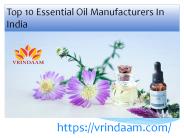 Top 10 Essential Oil Manufacturers In India