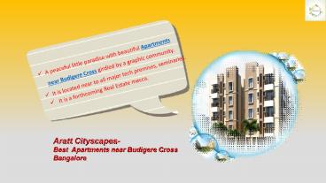 Apartments near Budigere Cross - Aratt Cityscapes