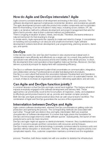 How do Agile and DevOps interrelate