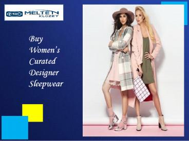 Buy Women's Curated Designer Sleepwear