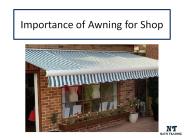 Importance of Awning for Shop
